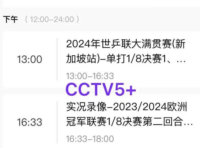 CCTV5乒乓球直播14日安排时间